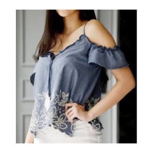 Abercrombie & Fitch - Flutter Sleeve Top